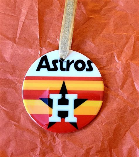 Houston Astros Tequila Sunrise Baseball Keepsake Christmas Ornament