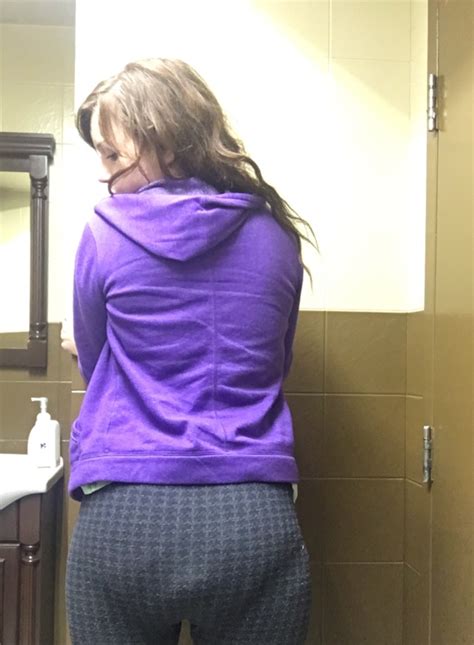 My droopy diaper butt before getting changed at a gas station bathroom ...