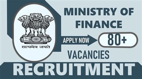 Ministry Of Finance Recruitment Notification Out For