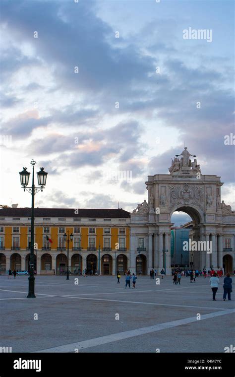 Lisbon's city square Stock Photo - Alamy