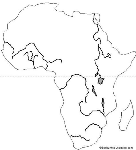 Outline Map African Rivers Enchantedlearning Africa Map Map