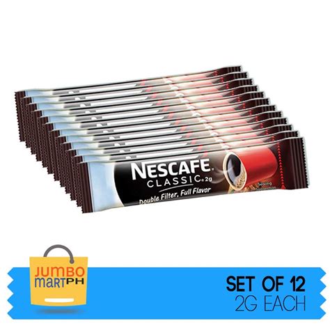 NESCAFE CLASSIC STICKS INSTANT COFFEE DOUBLE FILTER 2G SET OF 12