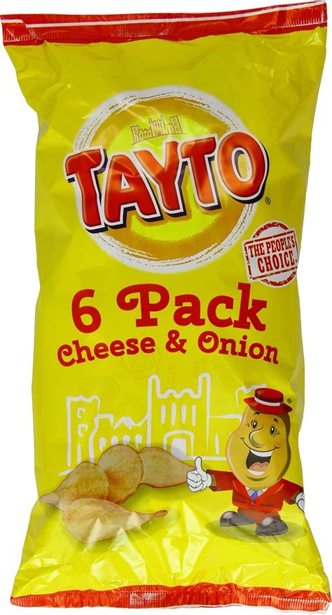 Tayto Cheese Onion Flavour Potato Crisps 6 X 25g Amazon Co Uk Grocery