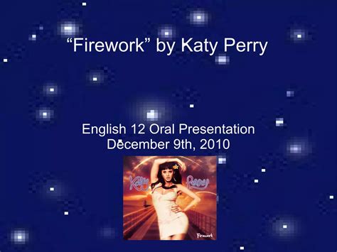 Katy Perry Firework Figurative Language 7