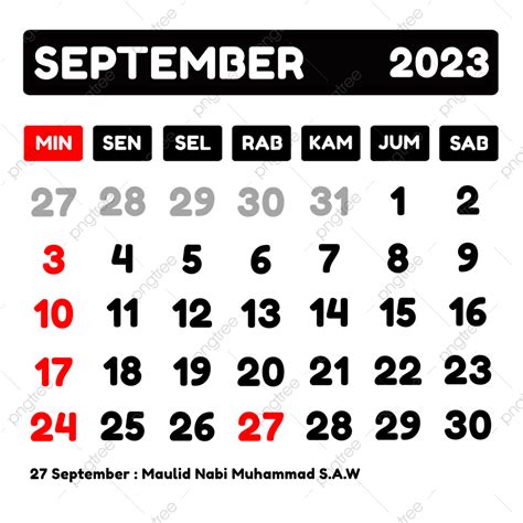 Gambar Kalendar Indonesia Dengan Cuti Pada September 2023 Kalendar