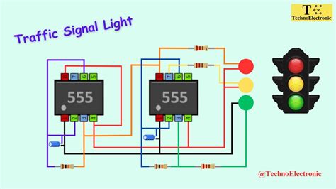 Traffic Light Circuit Using Timer Ic Youtube