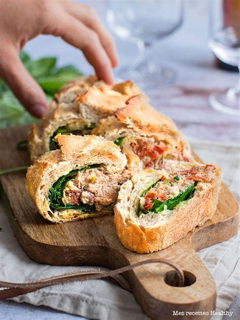 Baguette Farcie Au Fromage Et Tomate Confite Pour Lapéritif