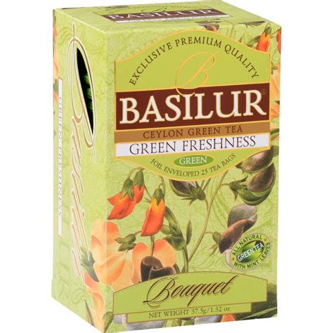 Basilur Green Freshness Zielona Herbata Cejlo Ska Mi Ta Pieprzowa