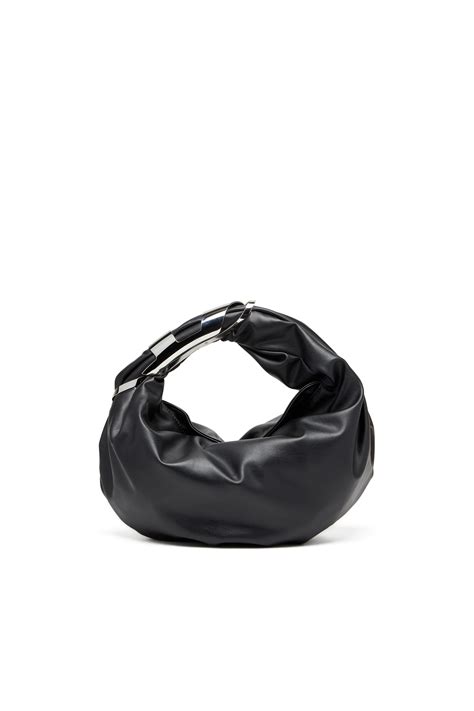 Women S Grab D S Hobo Bag With Oval D Handle Black Diesel