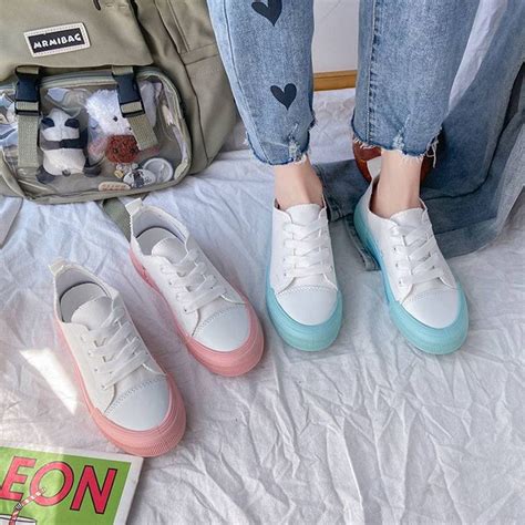 Jual Sepatu Sneaker Wanita Putih Sepatu Cewek Import Korea Spatu