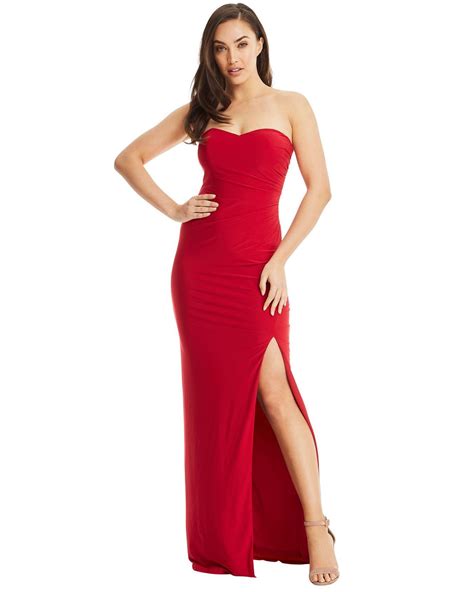 Strapless Evening Dress Red Mercantile Americana Everything Red