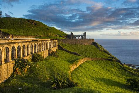 Brimstone Hill Fortress By Sea Against Sky St Kitts And Nevis