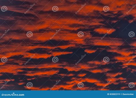 Fire in the Sky. Red Sunset with Clouds. Stock Image - Image of mystic, flying: 83082319