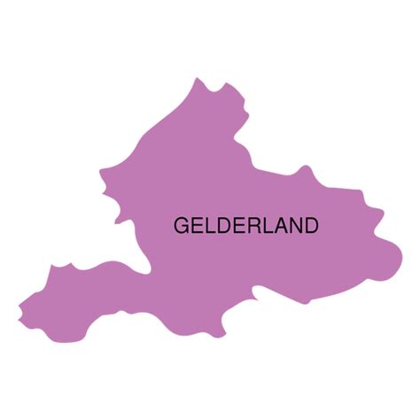 Gelderland province map - Transparent PNG & SVG vector file