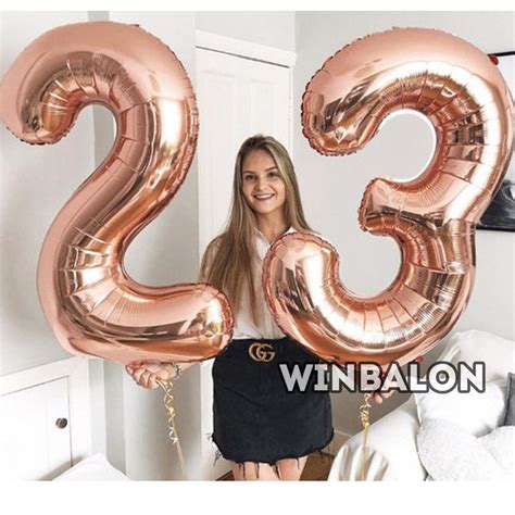 Balon Foil Huruf Dan Angka Rosegold 80 Cm Jumbo Lazada Indonesia