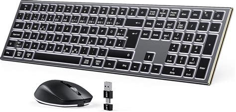 Tastatur Maus Set Kabellos Beleuchtet F R Mac Windows Seenda G