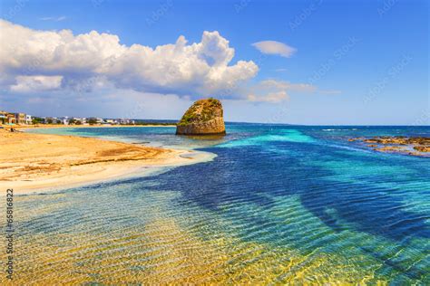 Costa Del Salento Torre Pali Lecce Puglia Italia Stock Photo