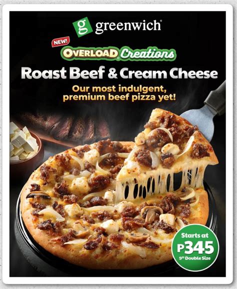 Greenwich Introduces The Highest Quality Beef Pizza Yet Overload® With Roast Beef And Cream