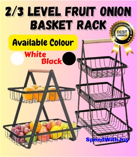 SpendWithJoyOnion Rack Fruit Basket Rak Bawang Bertingkat Vegetable