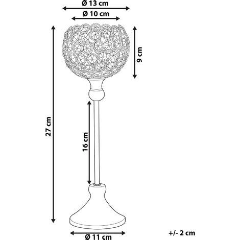 Bougeoir Pied En M Tal Et En Verre Argent Pour Bougies Piliers