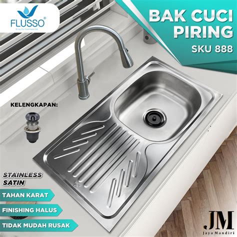 Jual Flusso Bak Cuci Piring Wastafel Stainless Sink Ukuran X X