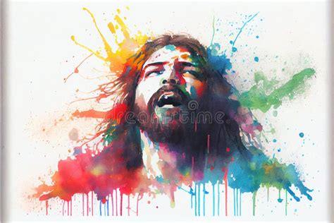 Colorful Jesus Christ Illustration Stock Illustration Illustration Of