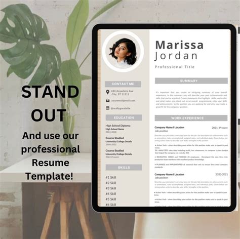 Resume And Cover Letter Template Etsy