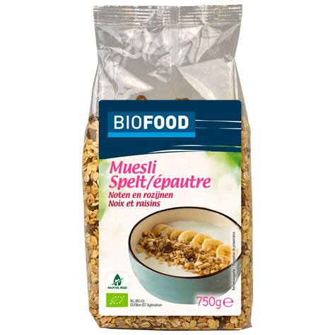 Damhert Biofood Speltmuesli Noten Rozijnen Bio Per Zak 750 G