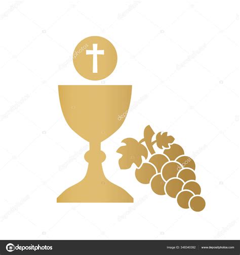 Golden Holy Communion Icon Vector Illustration Stock Vector By Chrupka