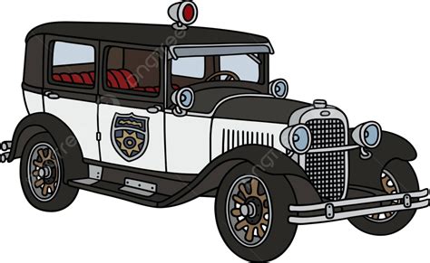 Vintage Police Car Old Veteran Motor Vector Old Veteran Motor Png