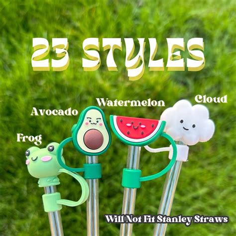 Single Cute Straw Covers Straw Toppers Straw Tumbler Personalization