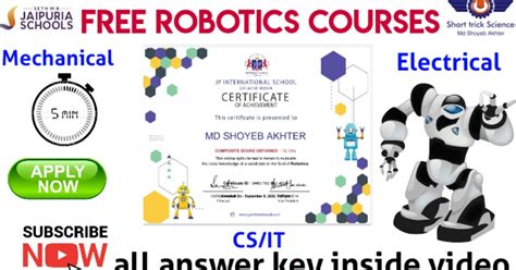 Free Verified Robotics Certificate