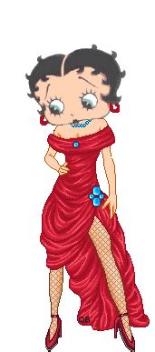 Betty Boop Red Dress Sticker Betty Boop Red Dress Looking Down