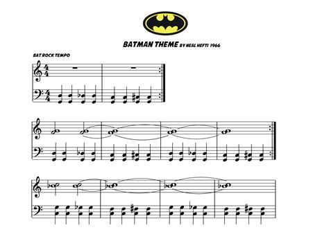 Batman Theme Piano Sheet Music Printable Templates Free