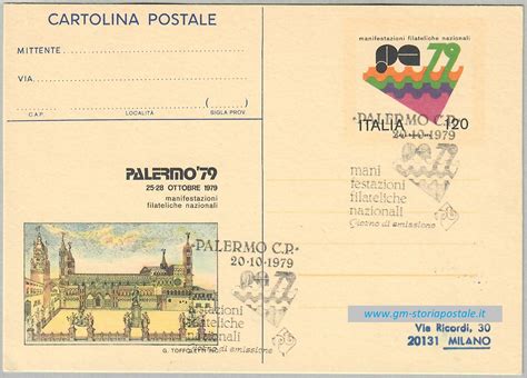 Cartolina Postale 120 Lire Palermo 79 Mezzo Secolo Di Repubblica