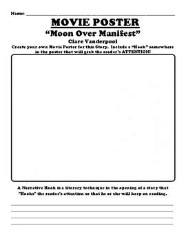 Moon Over Manifest Movie Poster Worksheet By Bac Education Tpt