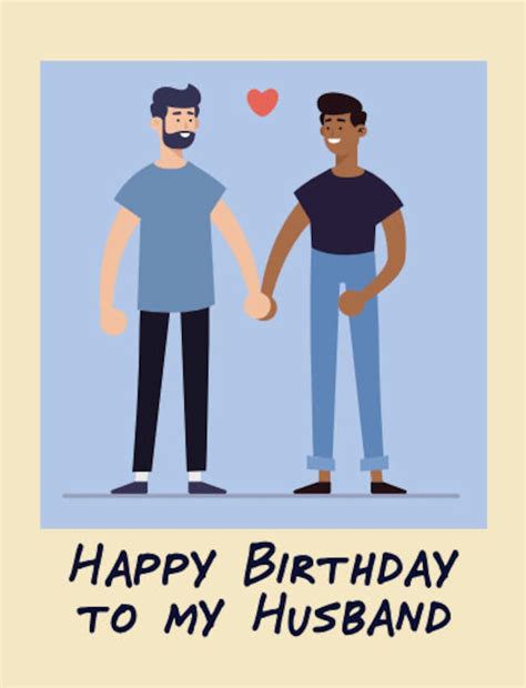 Happy Birthday Husband Gay Pride Card Etsy