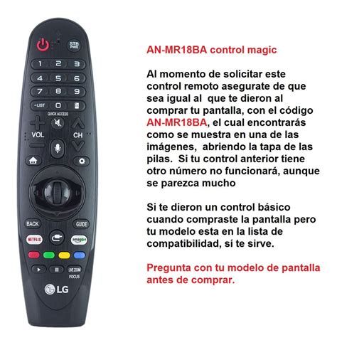 An Mr Ba Control Remoto Magic Lg Original A O Mercado Libre