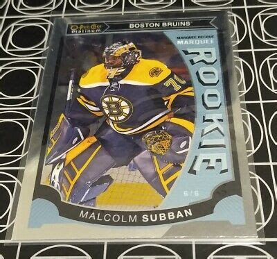 Malcolm Subban Boston Bruins O Pee Chee Platinum Marquee Rookie