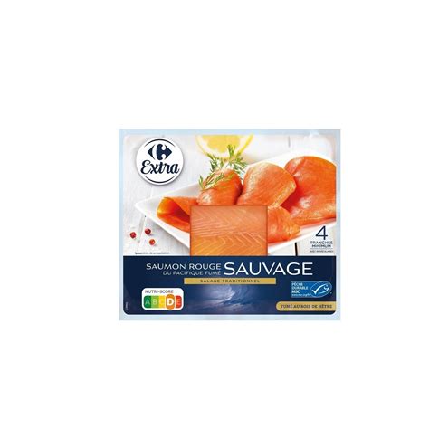 Saumon Fum Sauvage Pacifique Carrefour Le Paquet De Tranches