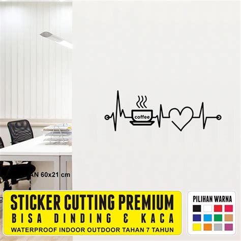 Jual Stiker Kaca Dinding Kopi Cafe Coffee Shop Kafe Cutting Sticker