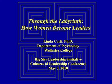 Ppt Through The Labyrinth How Women Become Leaders Powerpoint