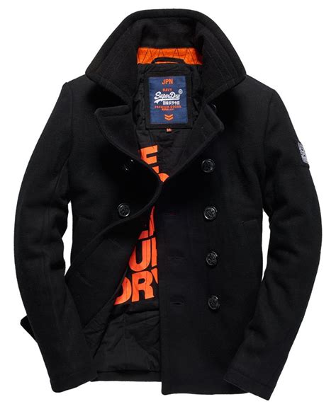 Superdry Rookie Pea Coat Men S Mens Jackets