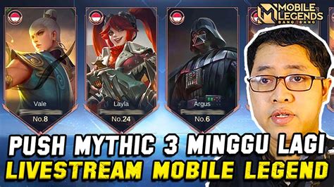 LIVE PUSH RANK MTYHIC 3 MINGGU LAGI RESET SEASON 100 IMMORTAL SOLO