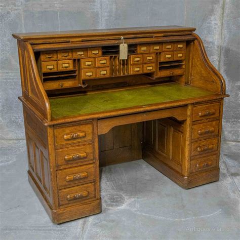 Edwardian Oak Roll Top Desk Antiques Atlas