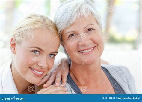 lovely woman   mother stock image image  face house