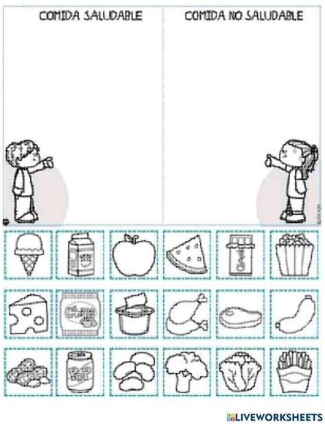 Comida Saludable Vs Comida Chatarra Worksheet Preschool Classroom