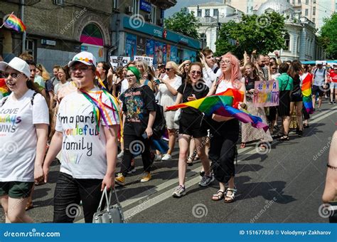 Kiev Ucraina Giugno Marzo Di Uguaglianza Marzo Kyivpride Di