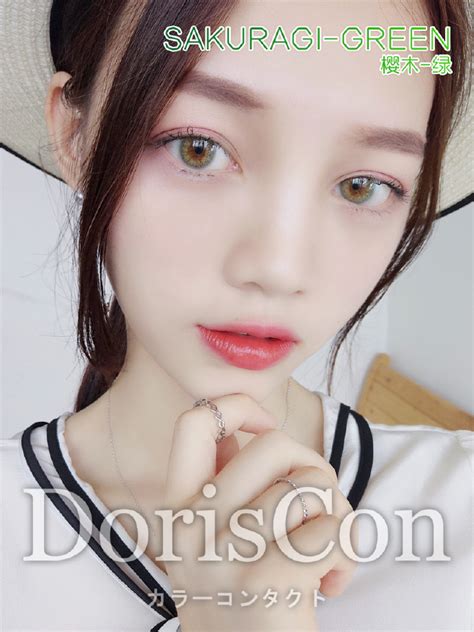 Buy Discount Doriscon Sakura Green Color Contact Lenses Circle Lenses