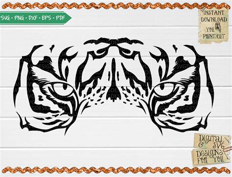 Tiger Eyes Svg Cut File Tiger Design Tiger Eyes Tattoo Etsy